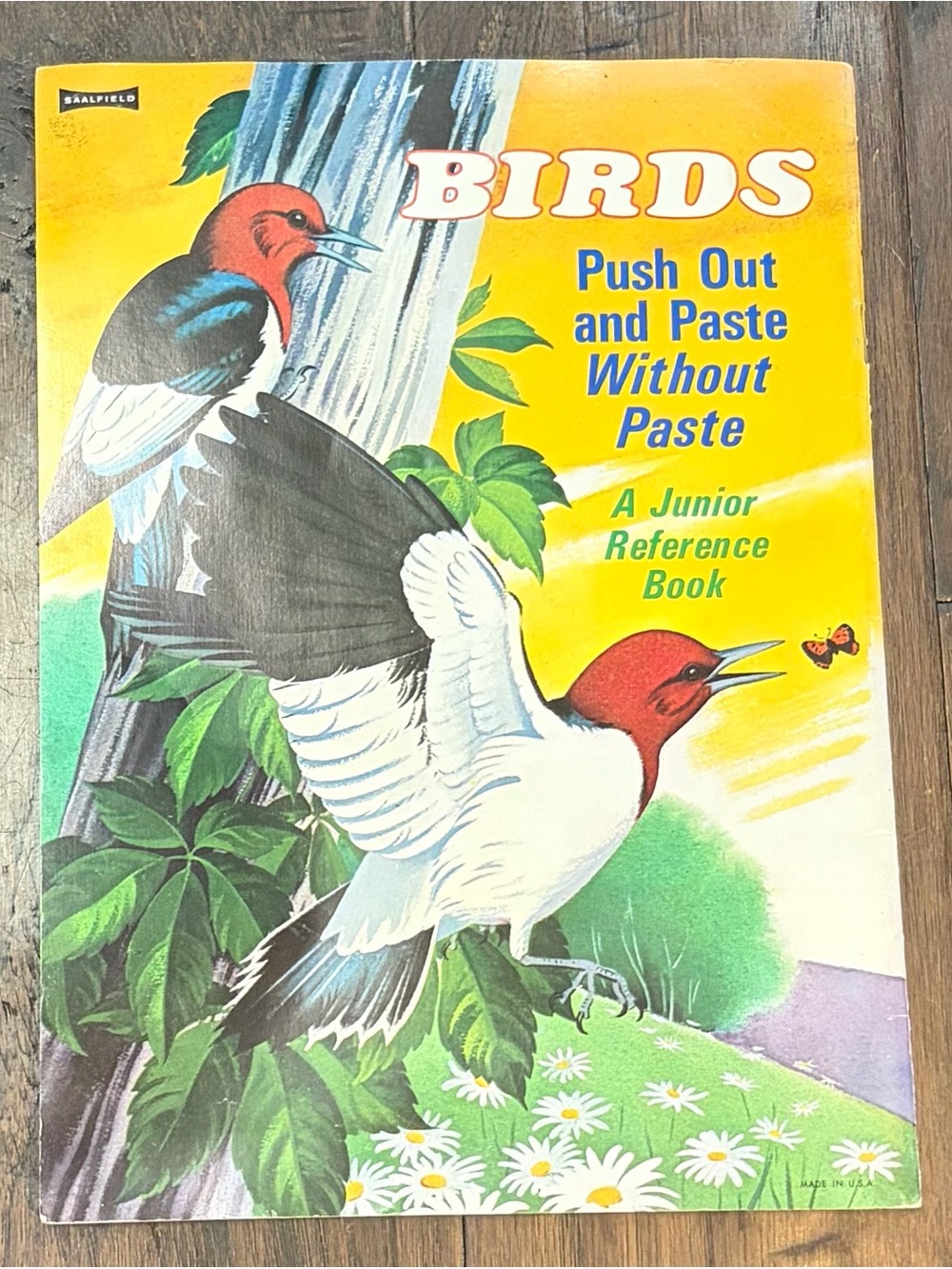 Vintage Saalfield Birds Push Out & Paste Without Paste Junior Book